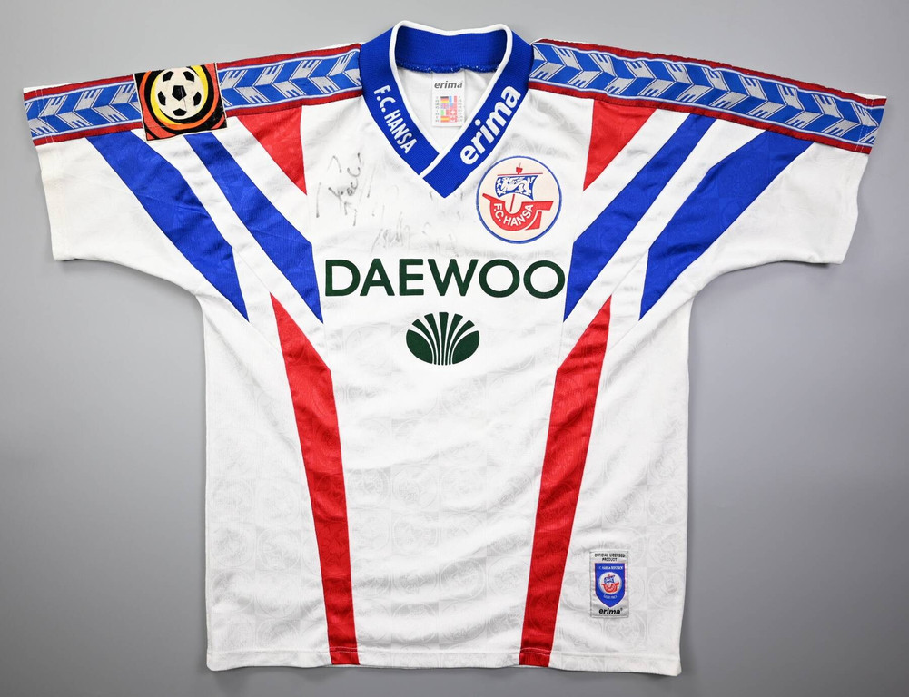 1996-97 FC HANSA ROSTOCK *AKPOBORIE* SHIRT XS