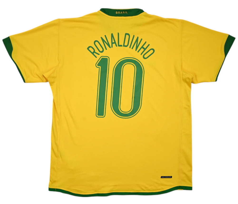2006-08 BRAZIL *RONALDINHO* SHIRT L