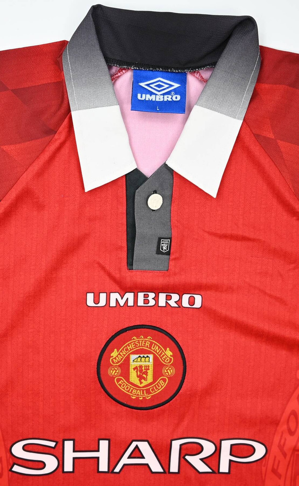 1996-98 MANCHESTER UNITED *CANTONA* SHIRT L