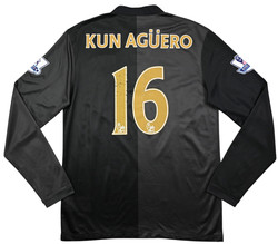 2013-14 MANCHESTER CITY *KUN AGUERO* LONGSLEEVE SHIRT M
