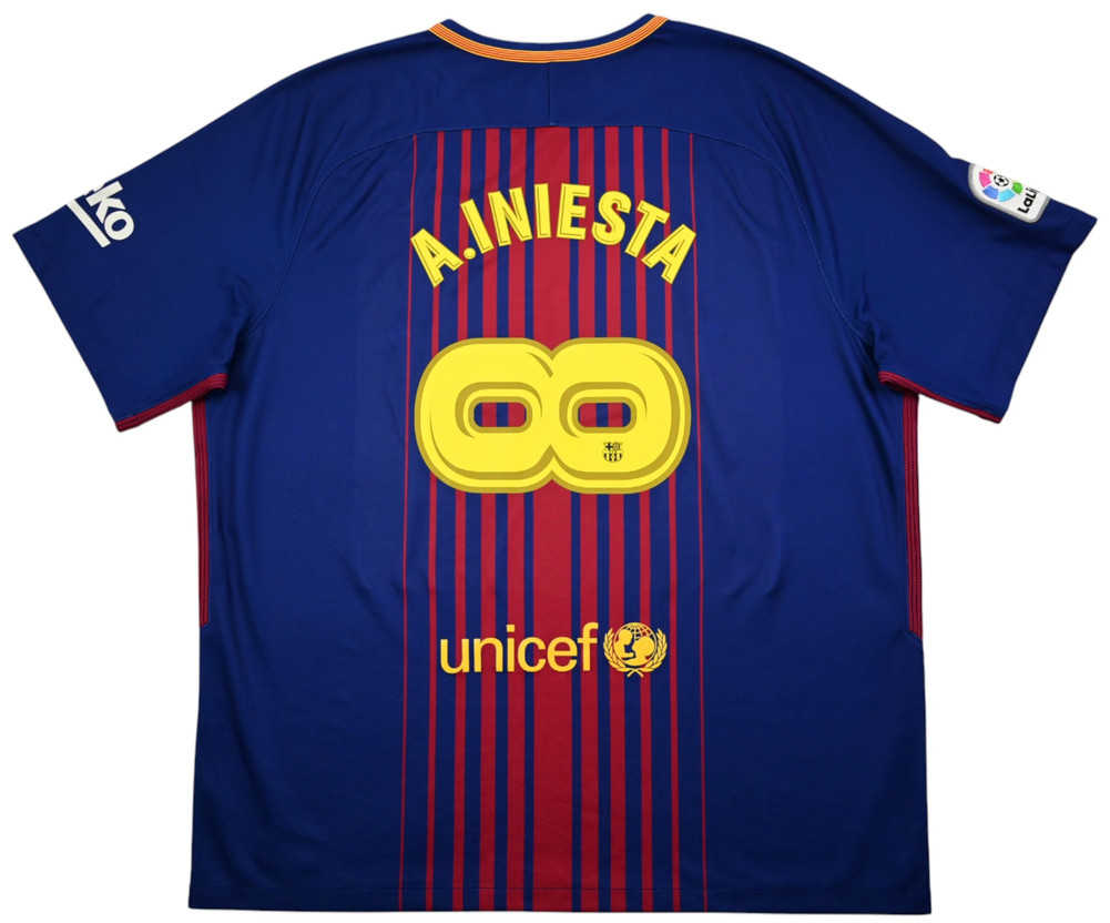 2017-18 BARCELONA *A. INIESTA* SHIRT XXL