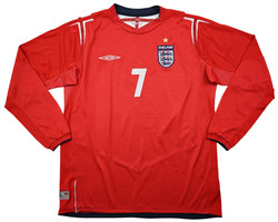 2004-06 ENGLAND *BECKHAM* LONGSLEEVE SHIRT L
