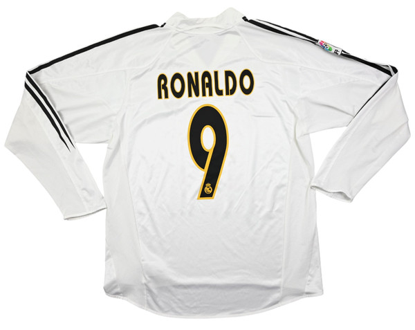 2004-05 REAL MADRID *RONALDO* LONGSLEEVE SHIRT L