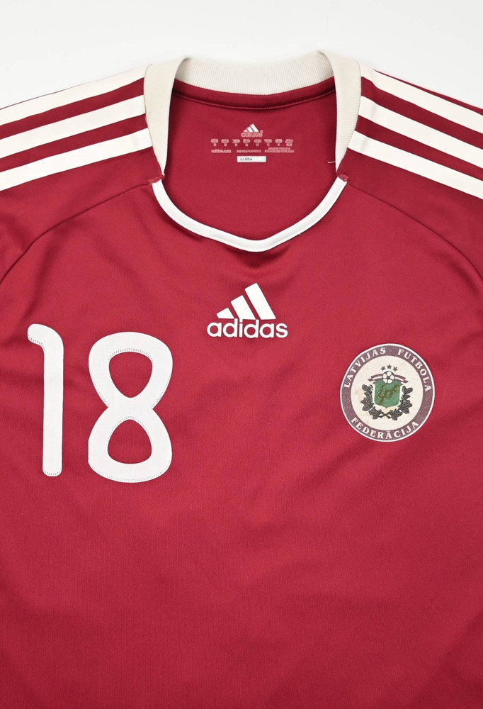 2010-12 LATVIA #18 MATCH ISSUE SHIRT L
