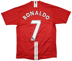 2007-09 MANCHESTER UNITED *RONALDO* SHIRT S