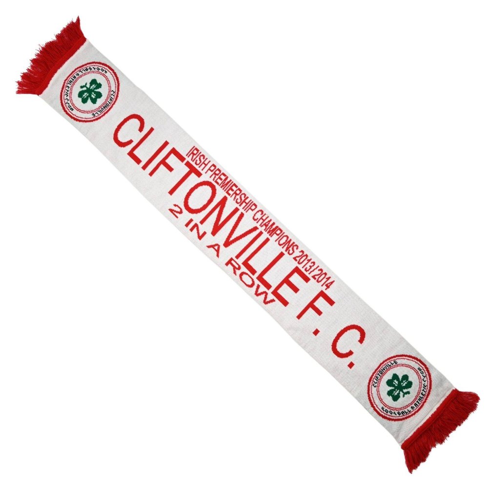 CLIFTONVILLE F.C. IRISH PREMIERSHIP CHAMPIONS 2013/2014 SCARF