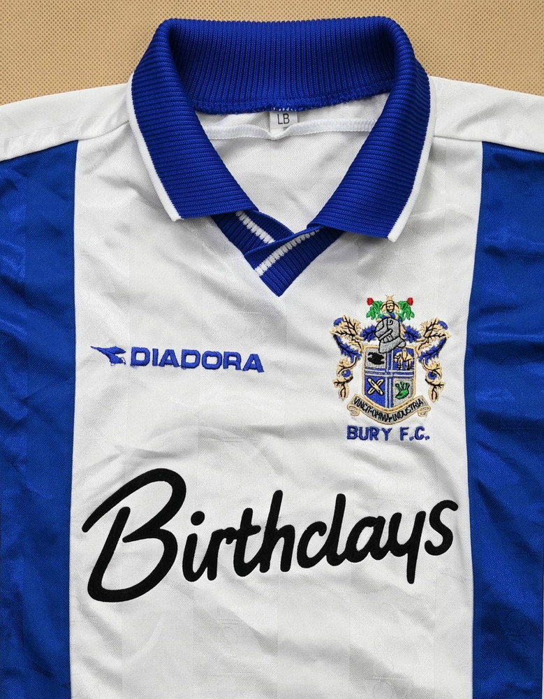 1999-01 BURY FC SHIRT S. BOYS