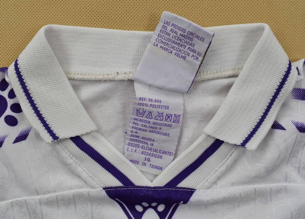 1996-97 REAL MADRID SHIRT XL. BOYS