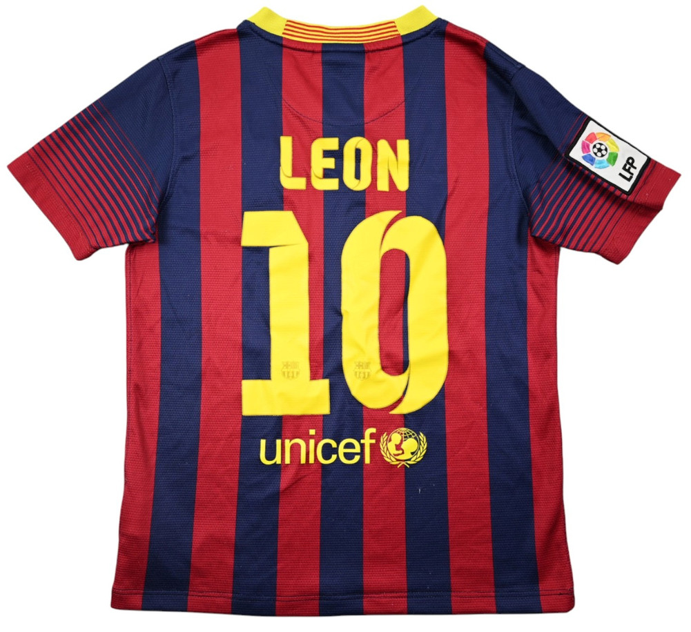 2013-14 BARCELONA *LEON* SHIRT M. BOYS