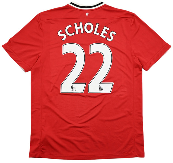 2011-12 MANCHESTER UNITED *SCHOLES* SHIRT L
