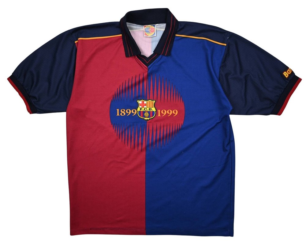 1999-00 FC BARCELONA *RIVALDO* SHIRT L