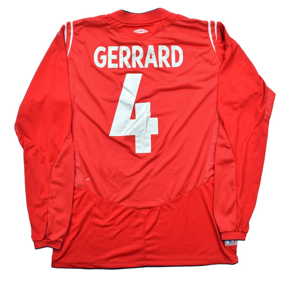 2004-06 ENGLAND *GERRARD* LONGSLEEVE SHIRT M