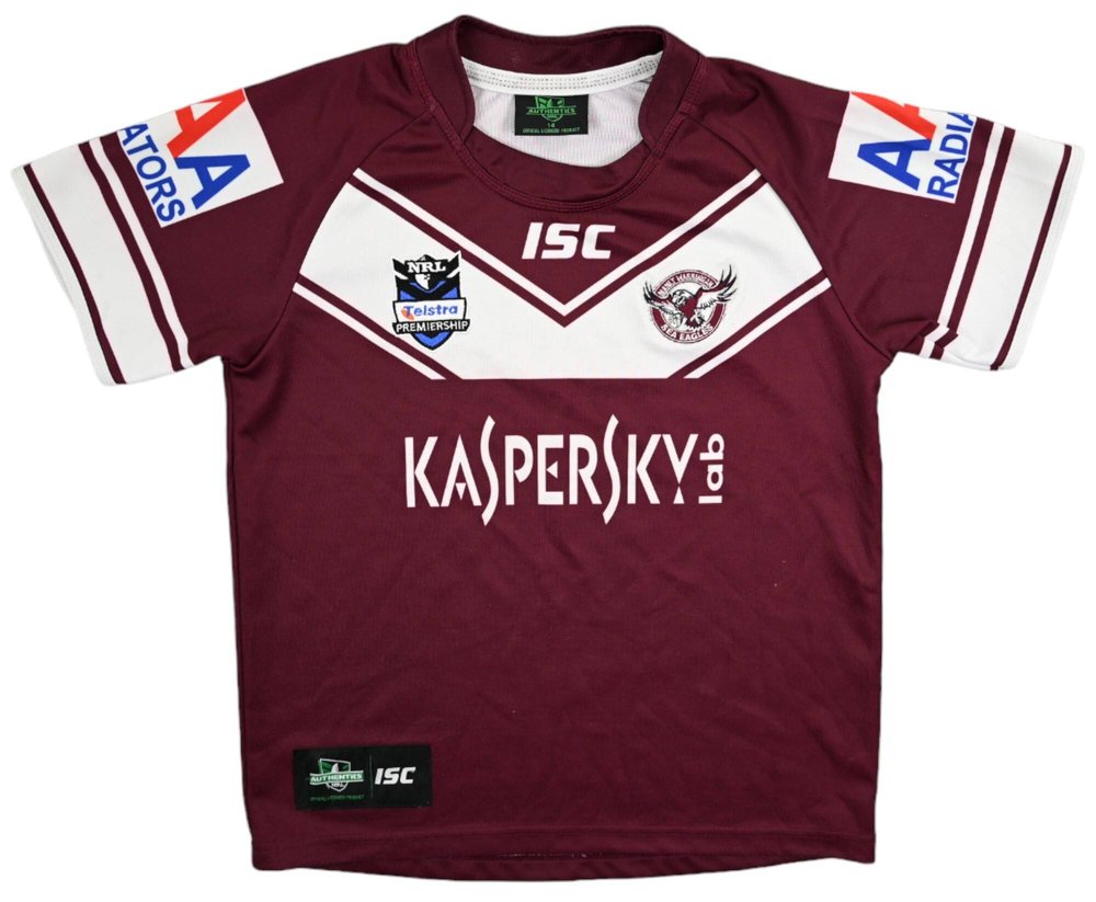 MANLY WARRINGAH SEA EAGLES RUGBY ISC NRL SHIRT L. BOYS