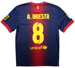 2012-13 BARCELONA *A. INIESTA* SHIRT M