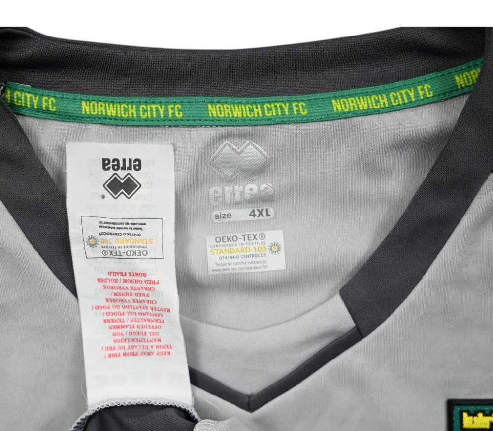 2019-20 NORWICH CITY GOALKEEPER LONGSLEEVE SHIRT 4XL