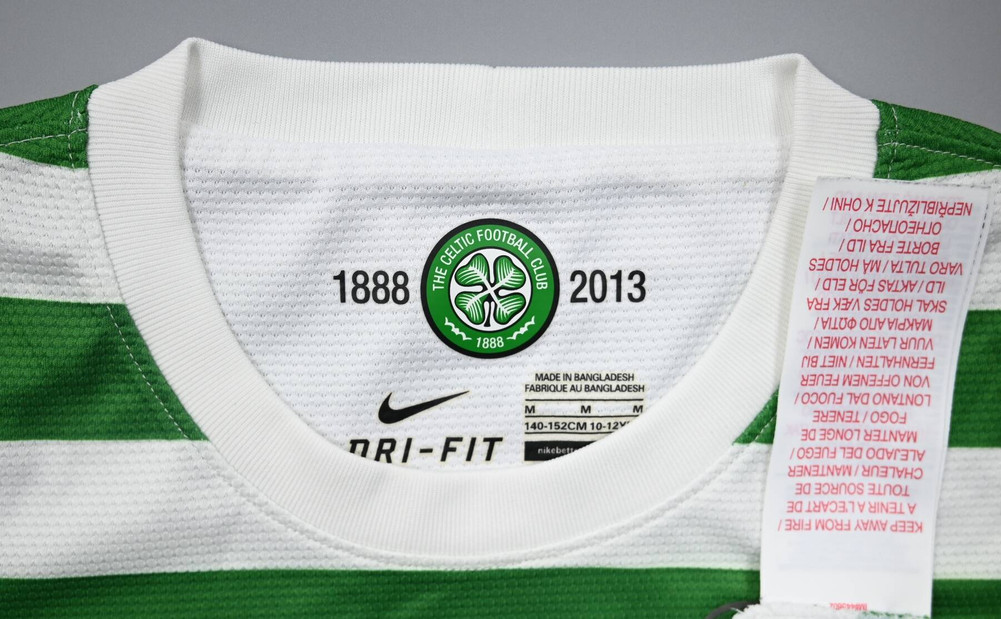 2012-13 CELTIC GLASGOW SHIRT M. BOYS