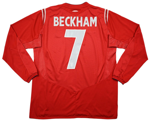 2004-06 ENGLAND *BECKHAM* LONGSLEEVE SHIRT L