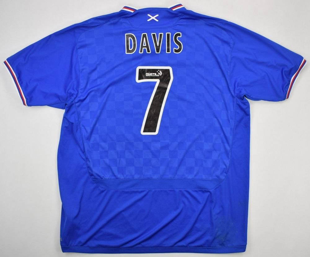 2009-10 GLASGOW RANGERS *DAVIS* SHIRT 2XL